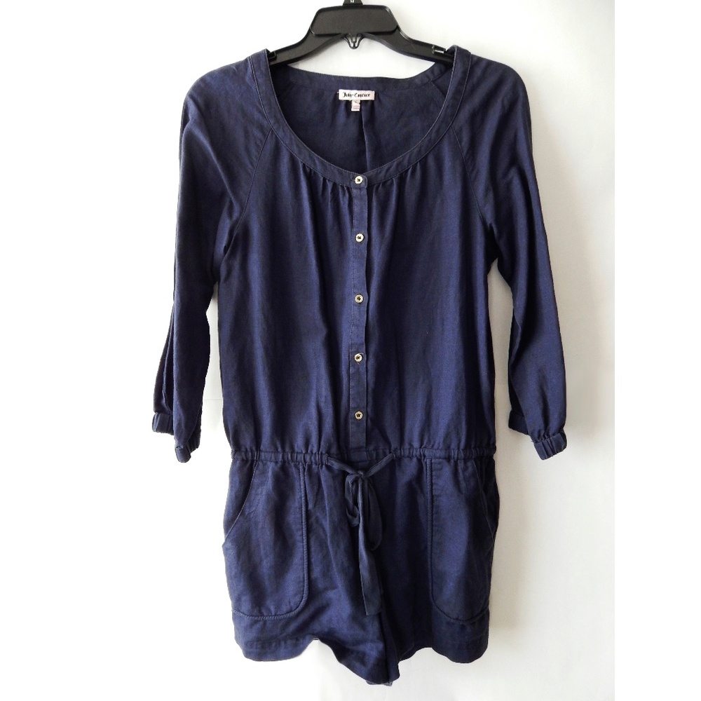 Juicy Couture Navy Linen Romper